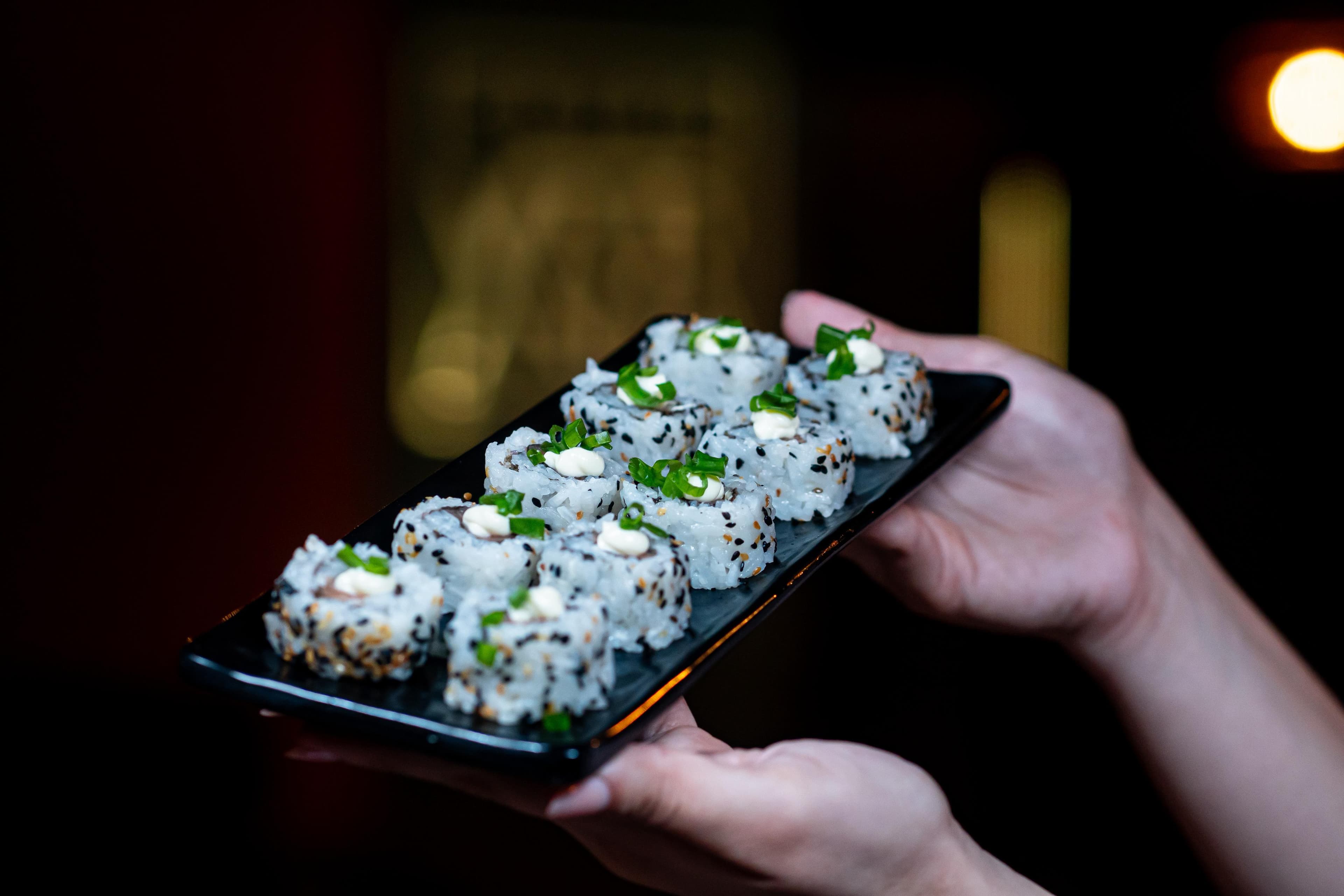 Seleção de sushi preparada no Varanda Grill